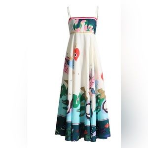 The Anja A Line Full Circle Sundress In All Over Print
